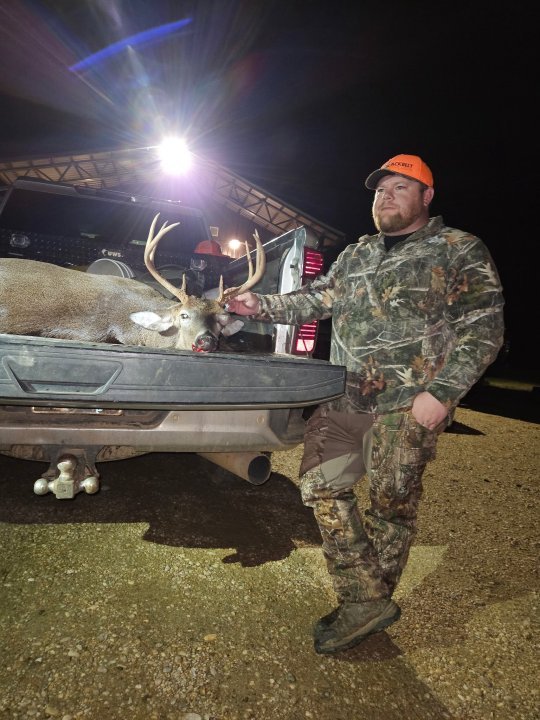 Michael James with a good buck.
