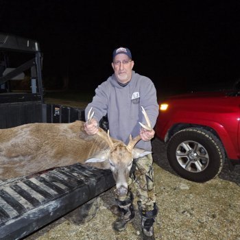 Mike Domingue with a nice 7 point. Weighing at 215 pounds.